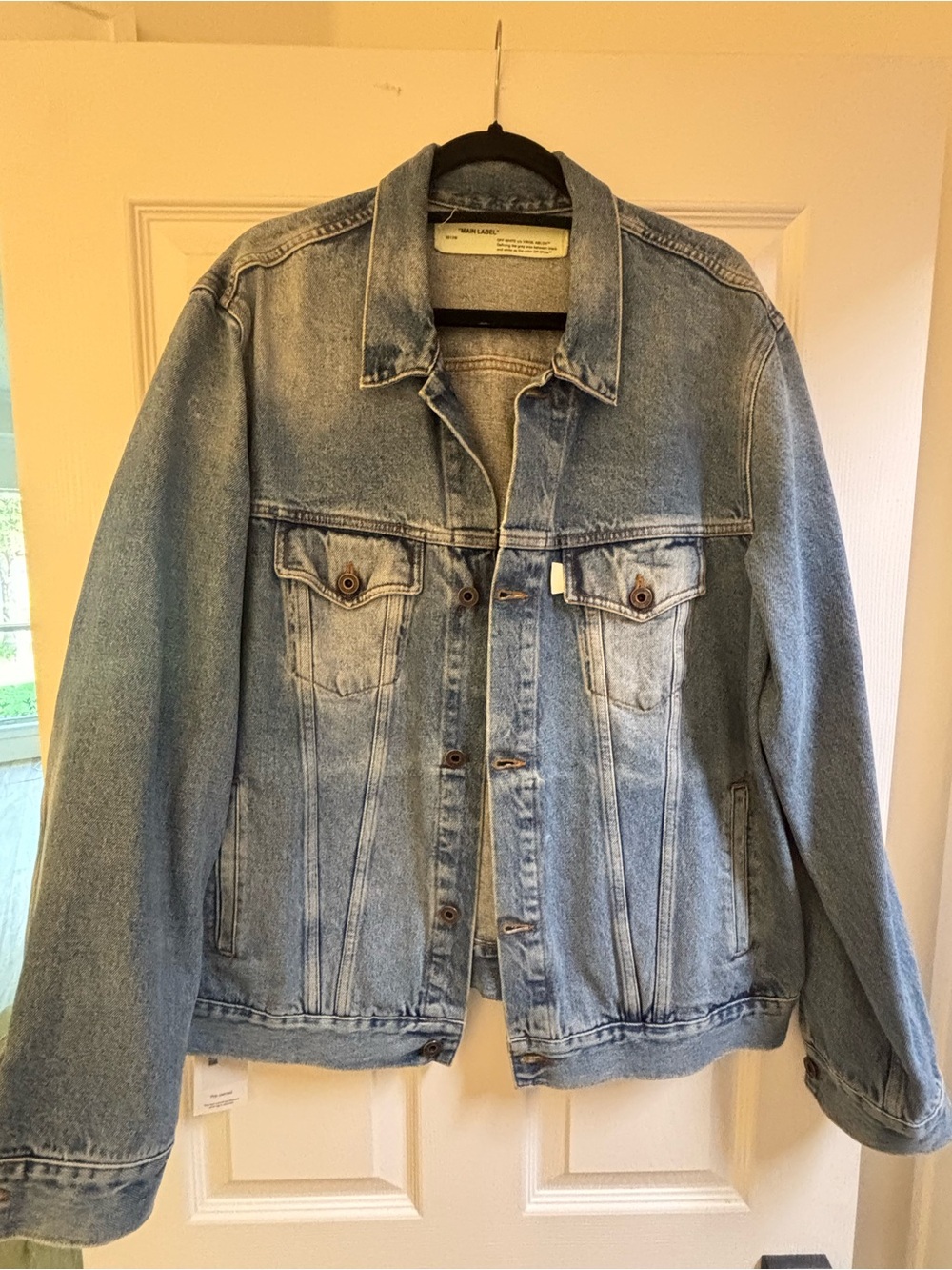 Off-White Light Blue Denim Jacket - Men's Shirt Jacket